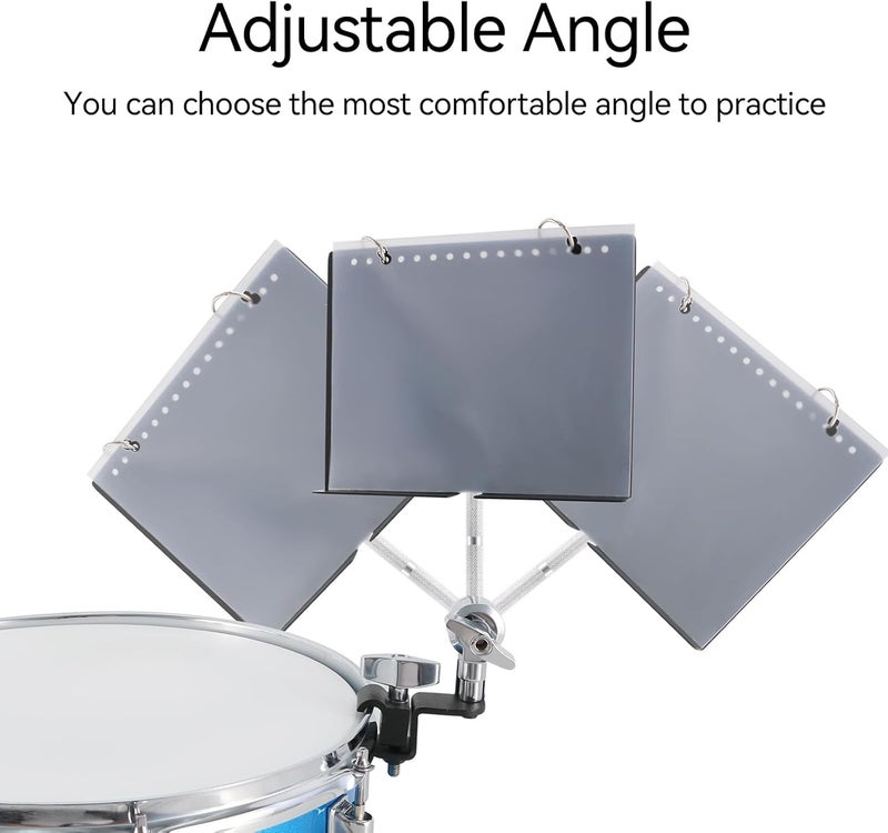 RANMING Drum Set Mounting Clamp Drum Hoop Mount Music Stand Clamp for Snare Drums and Toms Drum Set Clamp with Straight-Shaped Sheet Music Arm ,Drum Set Extension Mount for Percussion Instruments - Image 4